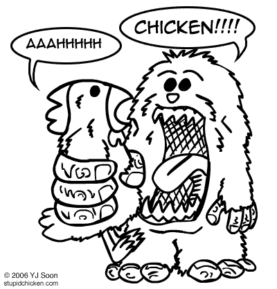 Chicken vs. Hungry Sasquatch