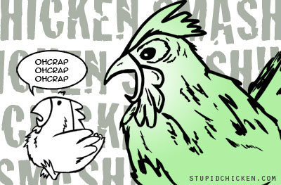 Chicken vs. Giant Irradiated Attack Rooster