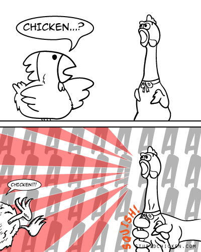 Chicken vs. Shrieking Chicken Toy
